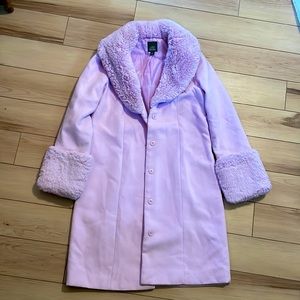 Wild Fable Lavender Long Coat with fur